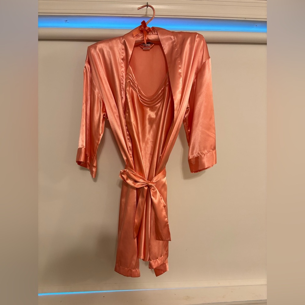 Elegant Versailles Coral Slip dress Set